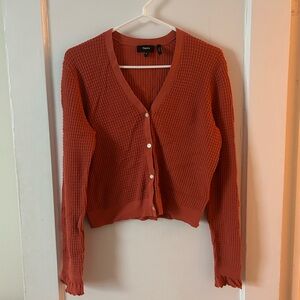 Theory Women's Rust Cardigan Sweater